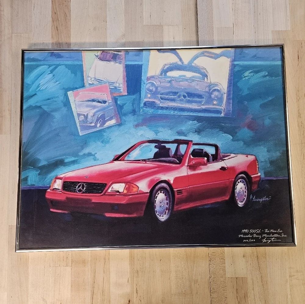 Mercedes-Benz 1990 500SL Limited Print Dennis Hoyt Numbered 144/200 18